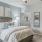 Model apartment bedroom with walk-in closets and bathrooms attached at The Oakley at Saraland